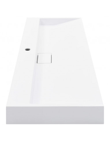 Lavandino 120x46x11 cm Blocco in Marmo/Minerale Bianco