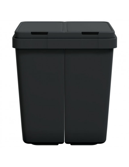 Cestino Doppio Antracite 2x25 L