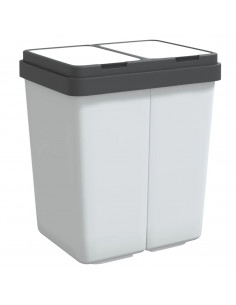 Cestino Doppio Bianco 2x25 L