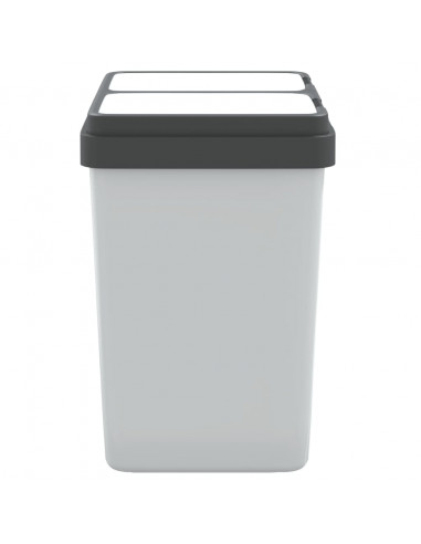 Cestino Doppio Bianco 2x25 L