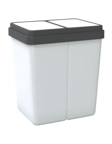 Cestino Doppio Bianco 2x25 L
