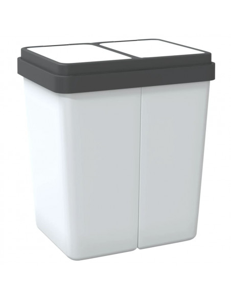 Cestino Doppio Bianco 2x25 L