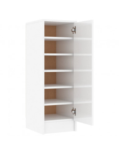 Scarpiera Bianco Lucido 32x35x92 cm in Truciolato