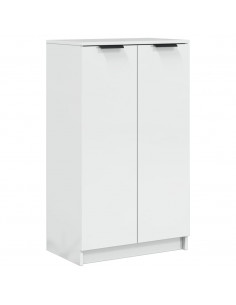 Scarpiera Bianco Lucido 59x35x100 cm in Legno Multistrato