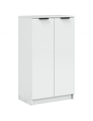 Scarpiera Bianco Lucido 59x35x100 cm in Legno Multistrato