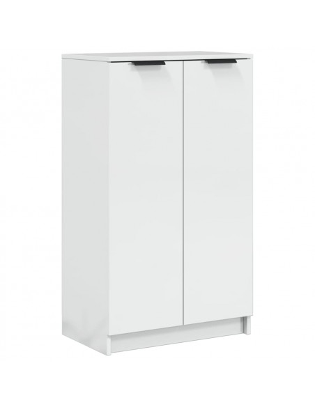 Scarpiera Bianco Lucido 59x35x100 cm in Legno Multistrato