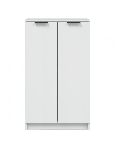 Scarpiera Bianco Lucido 59x35x100 cm in Legno Multistrato