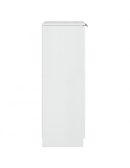 Scarpiera Bianco Lucido 59x35x100 cm in Legno Multistrato