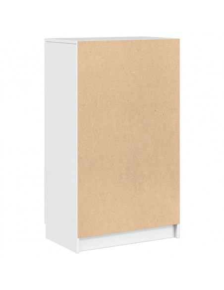 Scarpiera Bianco Lucido 59x35x100 cm in Legno Multistrato