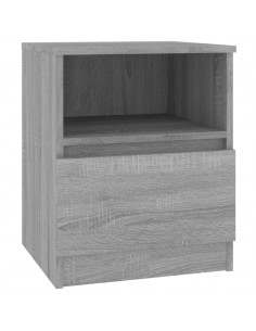 Comodini 2 pz Grigio Sonoma 40x40x50 cm in Legno Multistrato 2