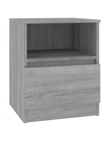 Comodini 2 pz Grigio Sonoma 40x40x50 cm in Legno Multistrato