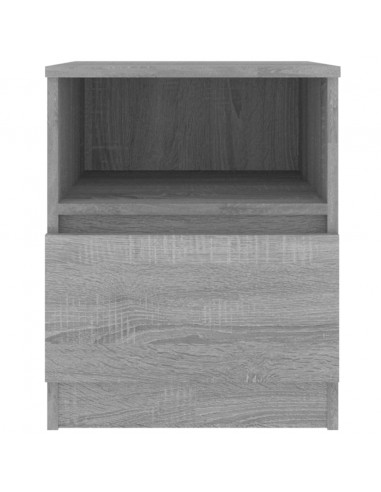 Comodini 2 pz Grigio Sonoma 40x40x50 cm in Legno Multistrato