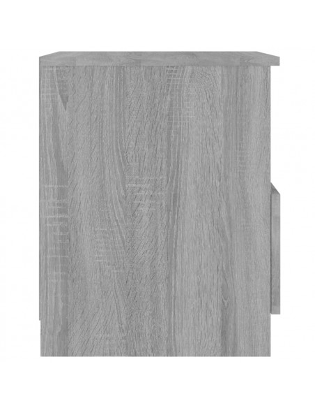 Comodini 2 pz Grigio Sonoma 40x40x50 cm in Legno Multistrato