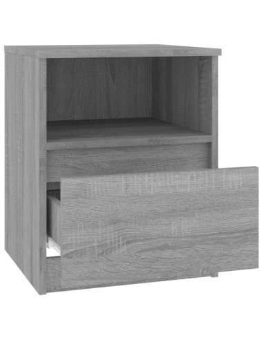 Comodini 2 pz Grigio Sonoma 40x40x50 cm in Legno Multistrato