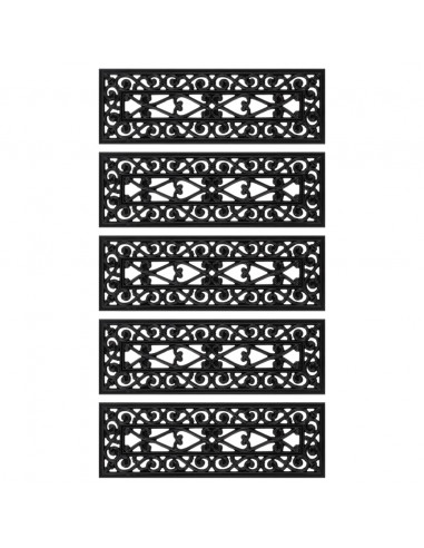 Tappetino per Scale 5 pz 25x75 cm in Gomma