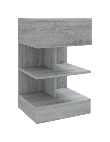 Comodini Grigio Sonoma 2 pz 40x35x65 cm in Legno Multistrato