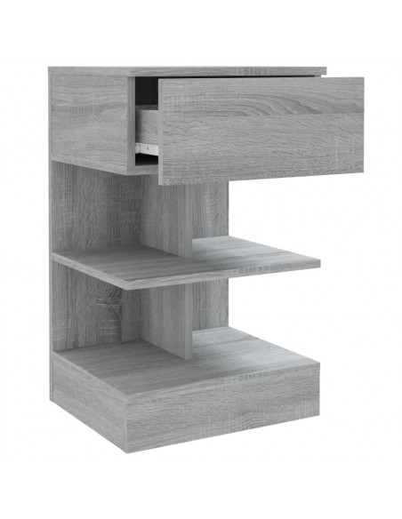 Comodini Grigio Sonoma 2 pz 40x35x65 cm in Legno Multistrato