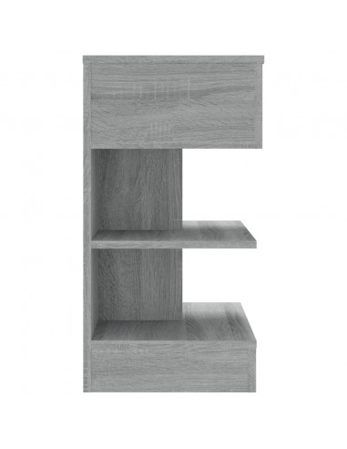 Comodini Grigio Sonoma 2 pz 40x35x65 cm in Legno Multistrato