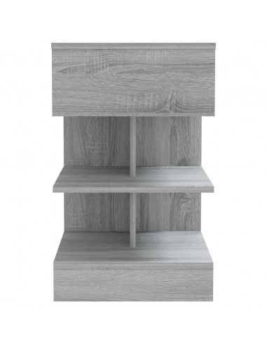 Comodini Grigio Sonoma 2 pz 40x35x65 cm in Legno Multistrato