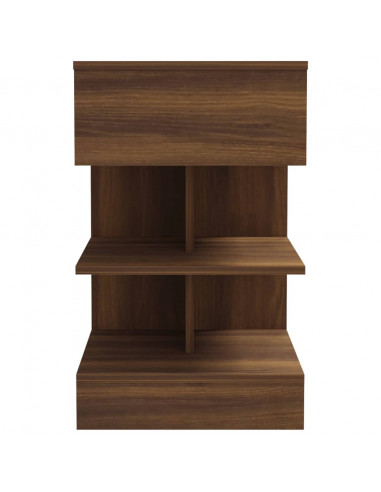 Comodino Rovere Marrone 40x35x65 cm in Legno Multistrato