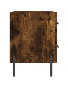 Comodino Rovere Fumo 40x35x47,5 cm in Legno Multistrato