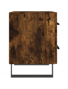 Comodino Rovere Fumo 40x35x47,5 cm in Legno Multistrato