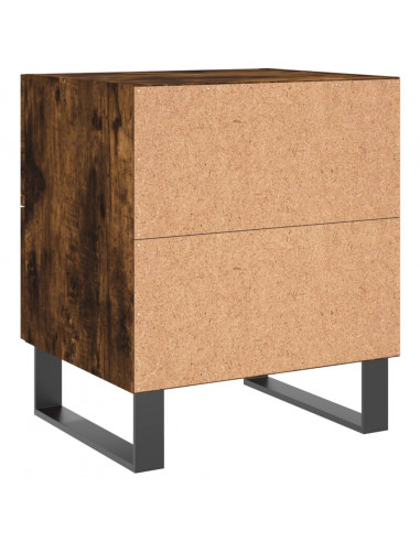 Comodino Rovere Fumo 40x35x47,5 cm in Legno Multistrato