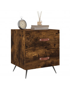 Comodino Rovere Fumo 40x35x47,5 cm in Legno Multistrato 2