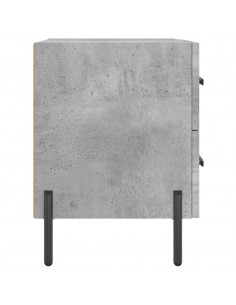 Comodino Grigio Cemento 40x35x47,5 cm in Legno Multistrato