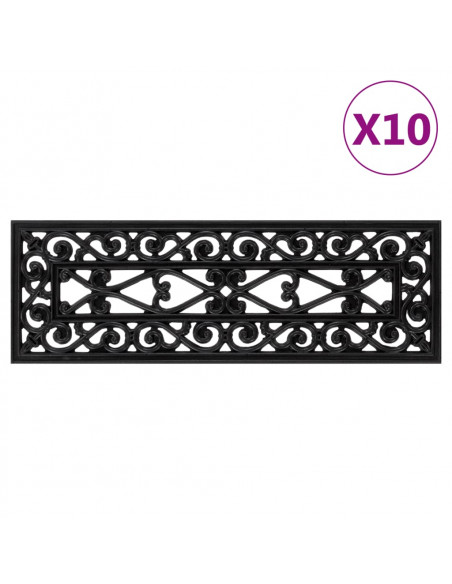Tappetino per Scale 10 pz 25x75 cm in Gomma