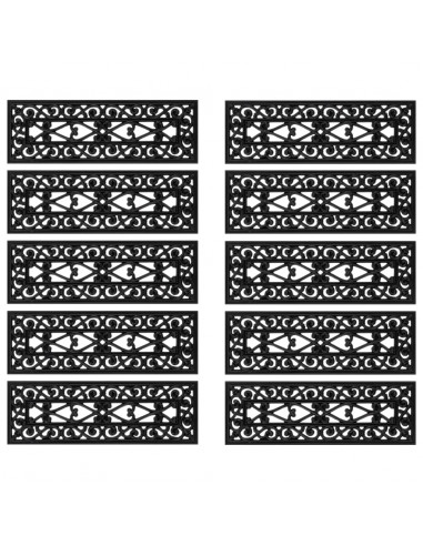 Tappetino per Scale 10 pz 25x75 cm in Gomma