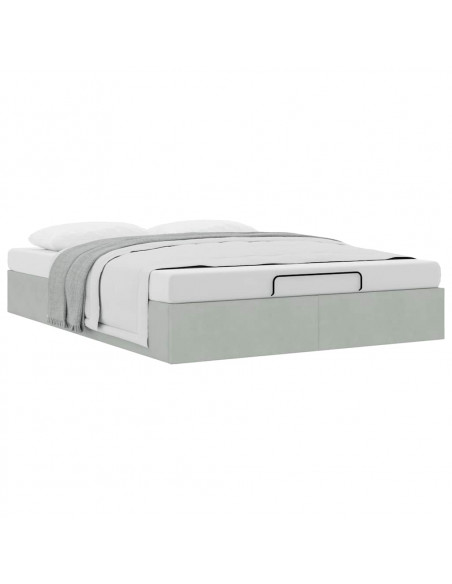 Struttura Letto Pouf senza Materasso 140x200 cm in Velluto
