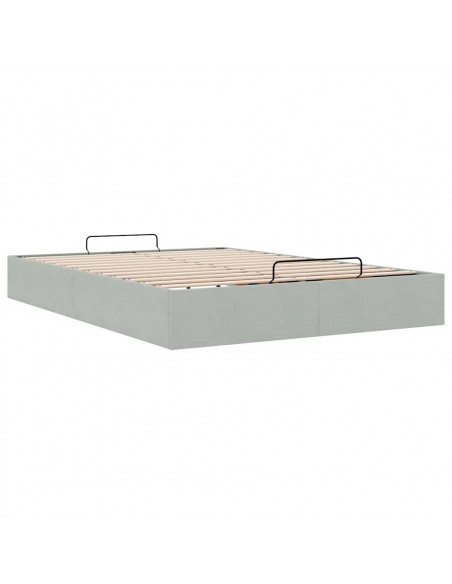 Struttura Letto Pouf senza Materasso 140x200 cm in Velluto