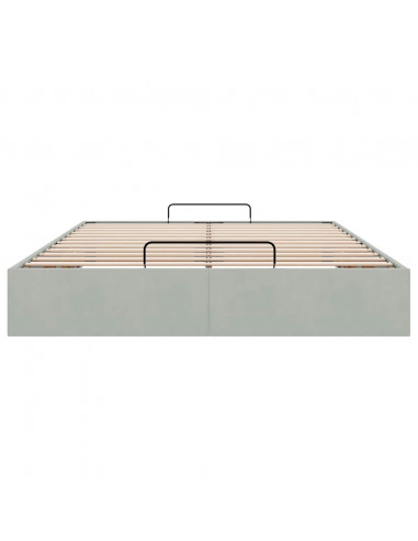 Struttura Letto Pouf senza Materasso 140x200 cm in Velluto