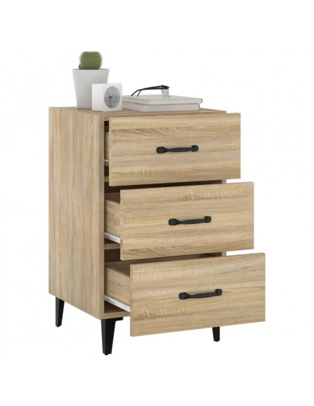 Comodino Rovere Sonoma 40x40x66 cm in Legno Multistrato