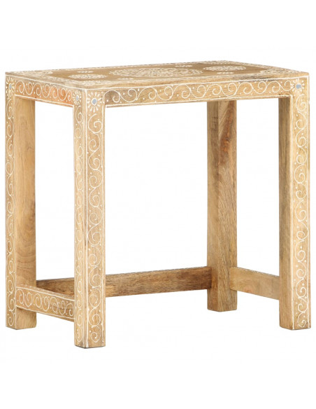 Set Tavolini da Salotto 2 pz in Legno Massello di Mango