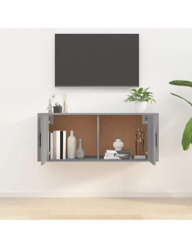 Mobile Porta TV a Parete grigio sonoma 100x34,5x40 cm