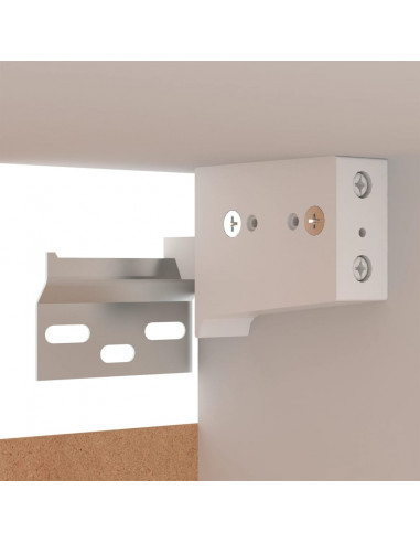 Mobili Porta TV 2pz Bianchi 30,5x30x90 cm in Legno Multistrato