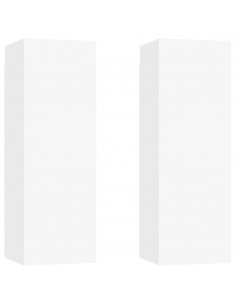 Set di Mobili Porta TV 6 pz Bianco in Legno Multistrato