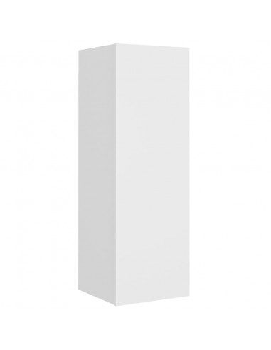 Set di Mobili Porta TV 4 pz Bianco in Legno Multistrato