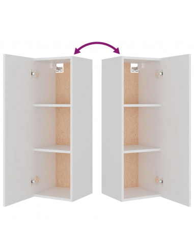 Set di Mobili Porta TV 4 pz Bianco in Legno Multistrato