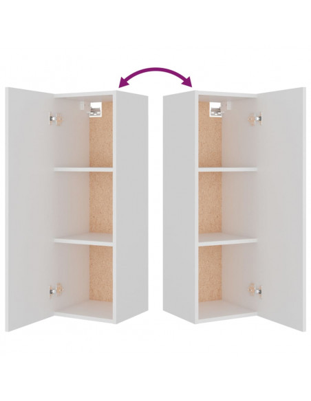 Set di Mobili Porta TV 4 pz Bianco in Legno Multistrato