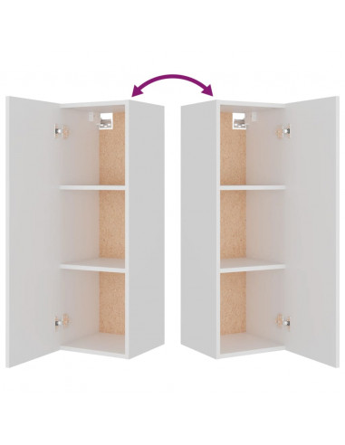 Set di Mobili Porta TV 5 pz Bianco in Legno Multistrato