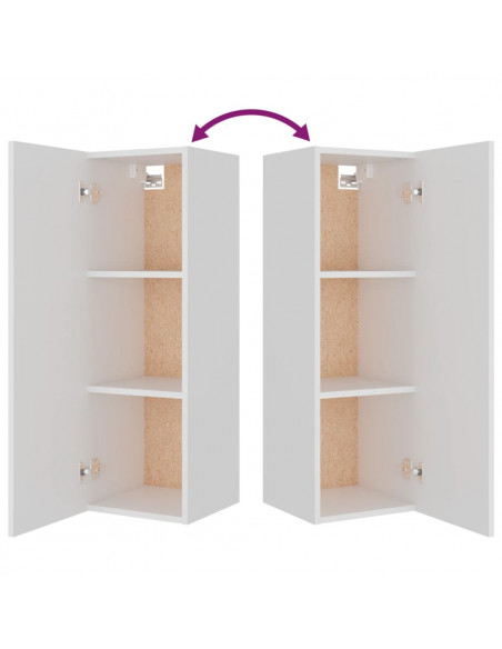 Set di Mobili Porta TV 5 pz Bianco in Legno Multistrato