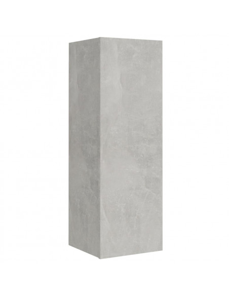 Set di Mobili Porta TV 5 pz Grigio Cemento in Legno Multistrato