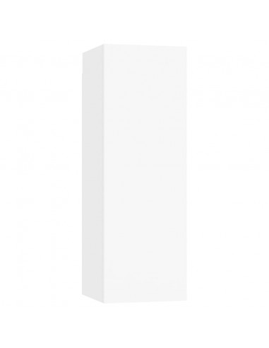 Set Mobili Porta TV 10 pz Bianco in Legno Multistrato