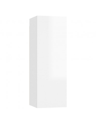 Set Mobili Porta TV 10 pz Bianco in Legno Multistrato