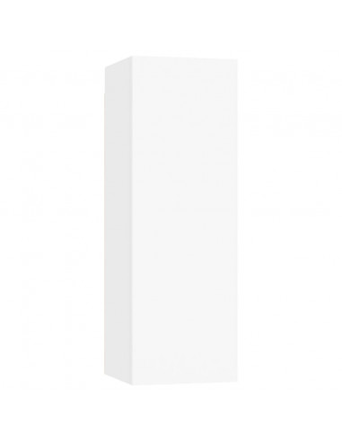 Set Mobili Porta TV 7 pz Bianco in Legno Multistrato