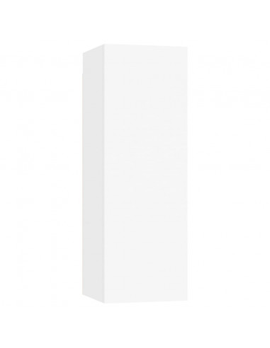 Mobili Porta TV 4 pz Bianchi 30,5x30x90 cm in Legno Multistrato