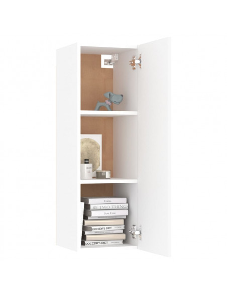 Set Mobili Porta TV 8 pz Bianco in Legno Multistrato